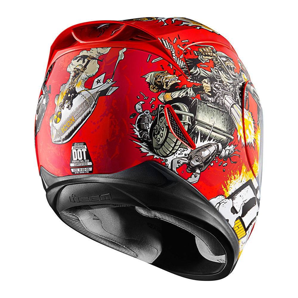 Icon Airmada Monkey Business шлем - красный